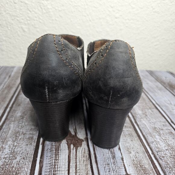 BOC born Womens Boot Size 10 Brown Leather Block Heel y2k chunky shootie Bootie - Picture 3 of 8